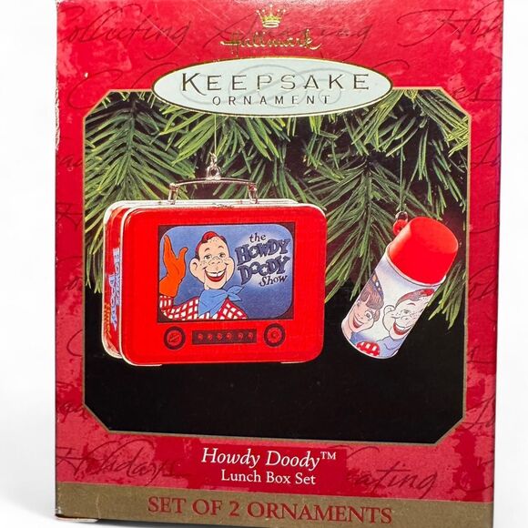 Hallmark Other - Hallmark Keepsake 1999 Howdy Doody Lunch Box Set Ornament TV Show Retro Tin Box